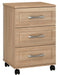 T7403 Trincea Three Drawer Bedside Cabinet w/ Casters