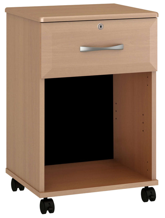 RESA ONE DRAWER BEDSIDE CABINET WITH LOCK & CASTERS