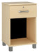 A7310 Amare One Drawer Bedside Cabinet w/ Lock & Nickel Feet