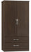 M7027 Musa Divided Double Door Wardrobe w/ Two Drawers