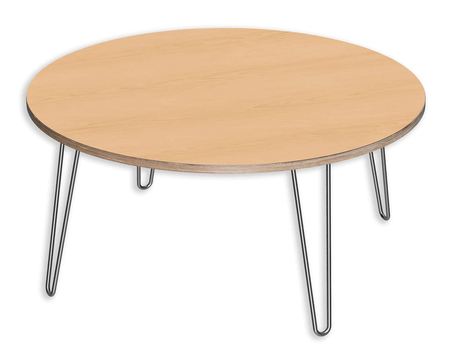 DESIGNERPLY ROUND COFFEE TABLE: NATURAL MAPLE