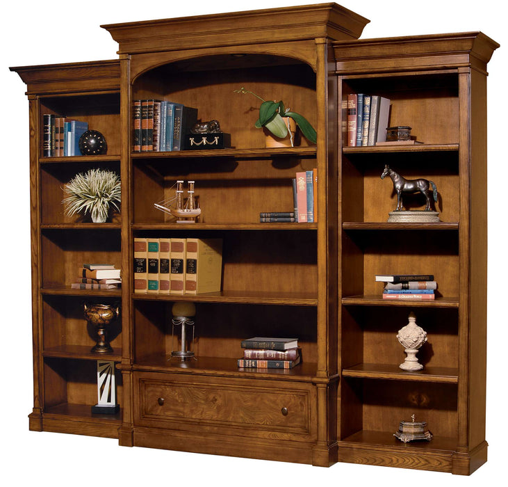 URBAN ASH BURL EXECUTIVE LEFT BOOKCASE
