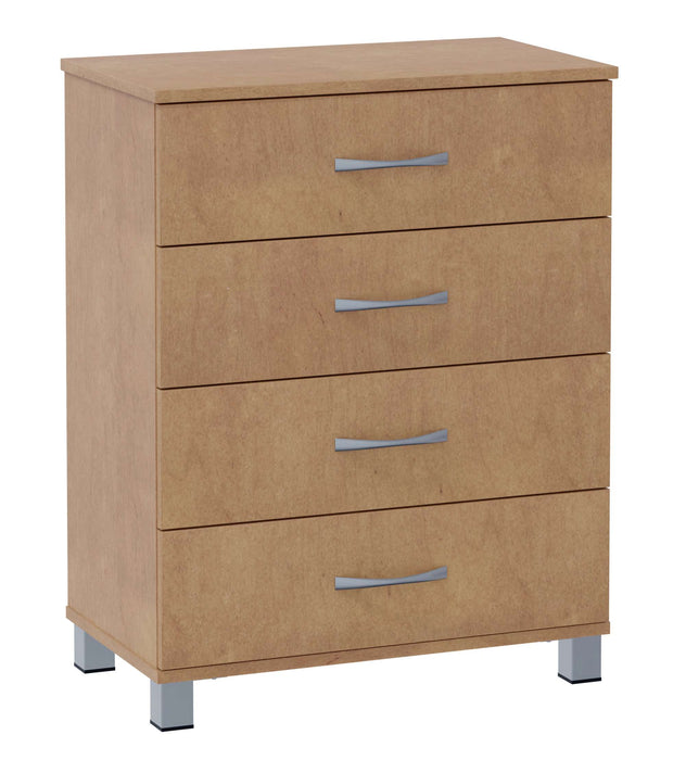 VALORE FOUR DRAWER CHEST WITH METAL FEET