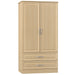 W7027 Ricca Divided Double Door Wardrobe w/ Two Drawers