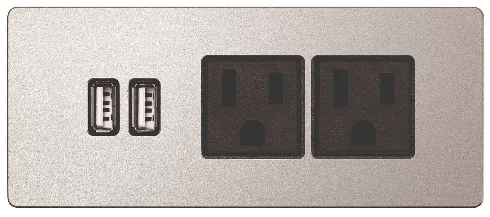 NICKEL FACE PLATE / BLACK OUTLET LEFT FACING