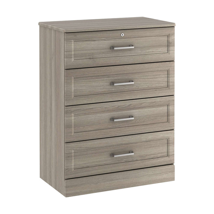 TANGENTE FOUR DRAWER CHEST WITH LOCK