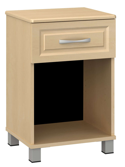 RICCA ONE DRAWER BEDSIDE CABINET (NICKEL FEET)