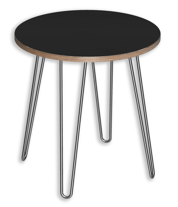 DESIGNERPLY ROUND END TABLE: MATTE BLACK