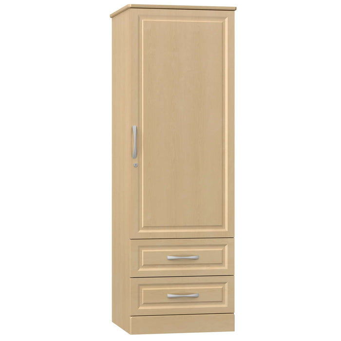 RICCA SINGLE DOOR WARDROBE WITH TWO DRAWERS AND LOCK