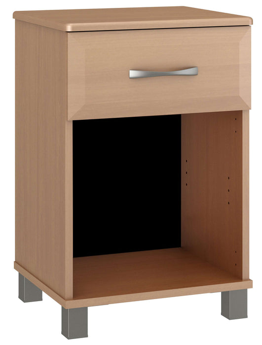 RESA ONE DRAWER BEDSIDE CABINET (NICKEL FEET)