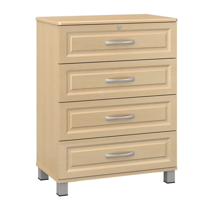 RICCA FOUR DRAWER CHEST WITH LOCK & NICKEL FEET