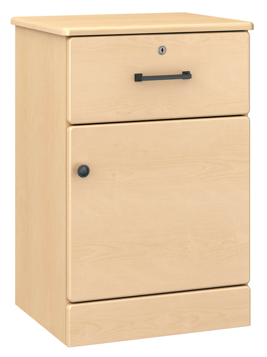 AMARE ONE DOOR, ONE DRAWER BEDSIDE CABINET WITH LOCK