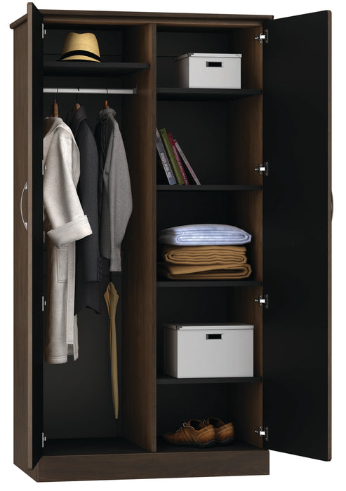 SERENO DIVIDED DOUBLE DOOR WARDROBE DUAL LOCKS