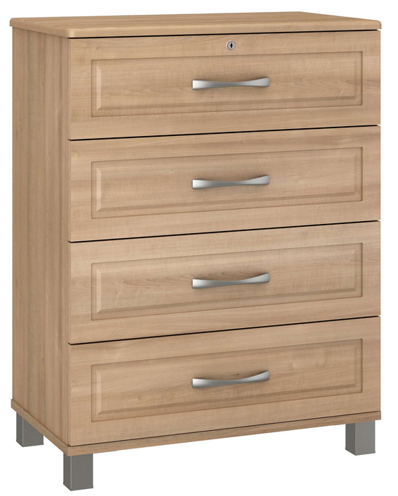 TRINCEA FOUR DRAWER CHEST WITH LOCK & NICKEL FEET