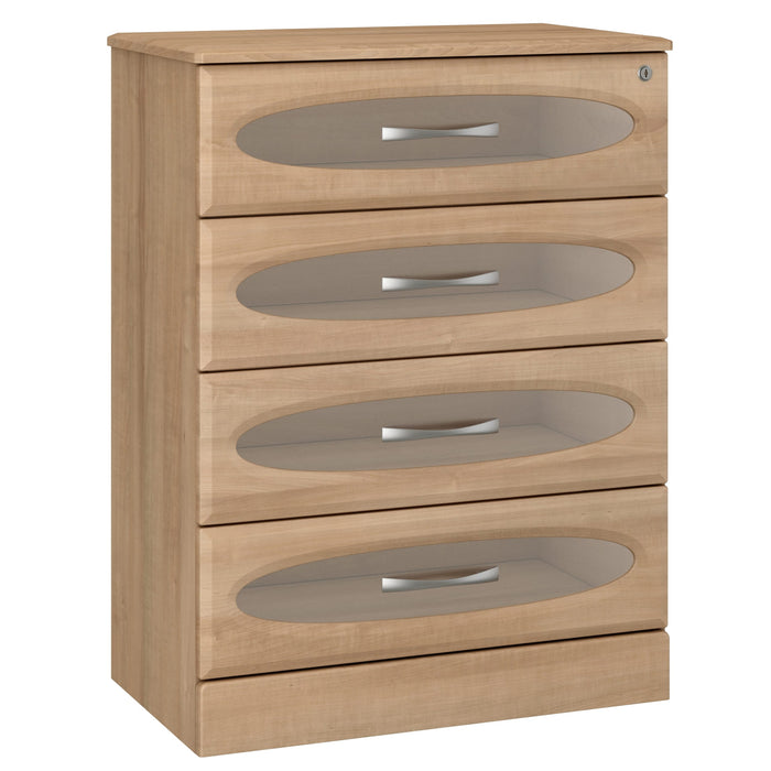 V7012 Reveal Chest: Four Translucent Drawers with Lock