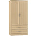 W7028 Ricca Divided Double Door Wardrobe w/ Two Drawers Locking Right
