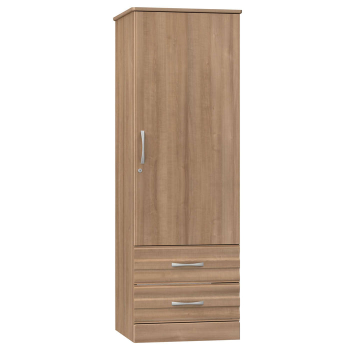 ONDA LOCKING SINGLE DOOR WARDROBE WITH TWO DRAWERS