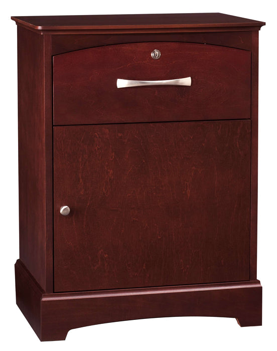 ALCOTT ONE DOOR, ONE DRAWER BEDSIDE CABINET WITH LOCK