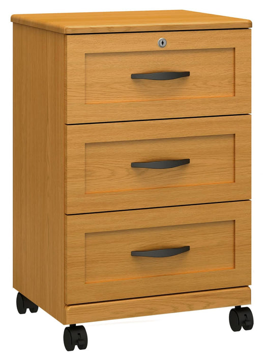 N7404 Sereno Three Drawer Bedside Cabinet w/ Lock (Casters)