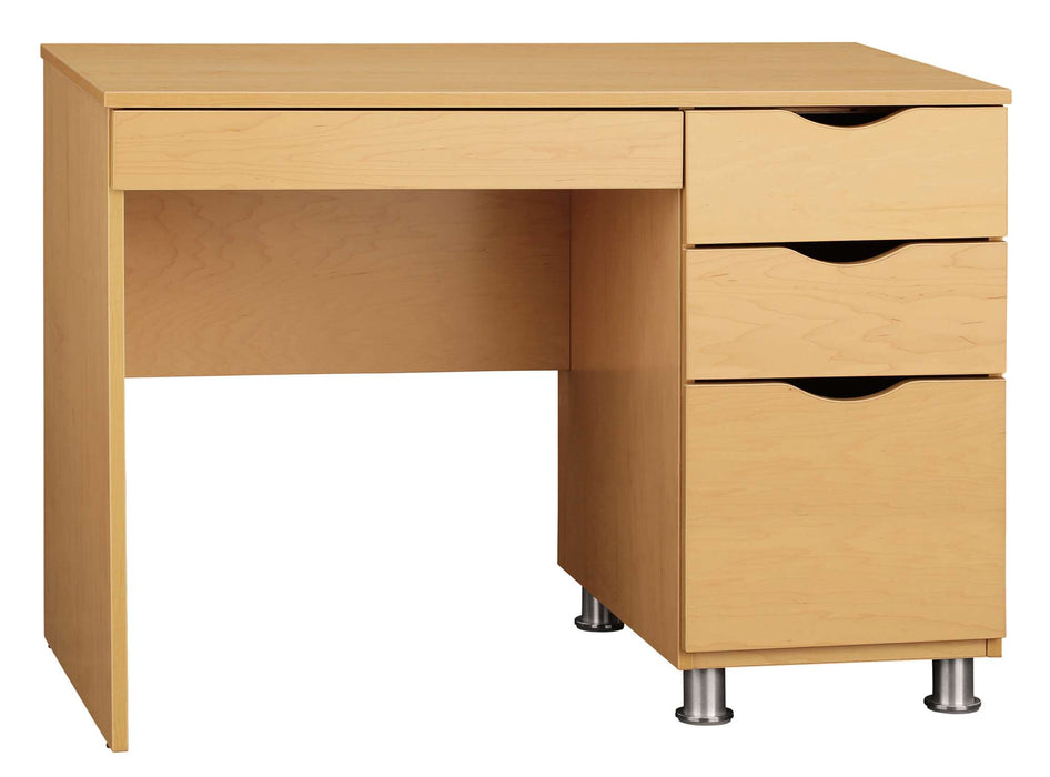 DESK WITH TWO DRAWERS AND FILE DRAWER