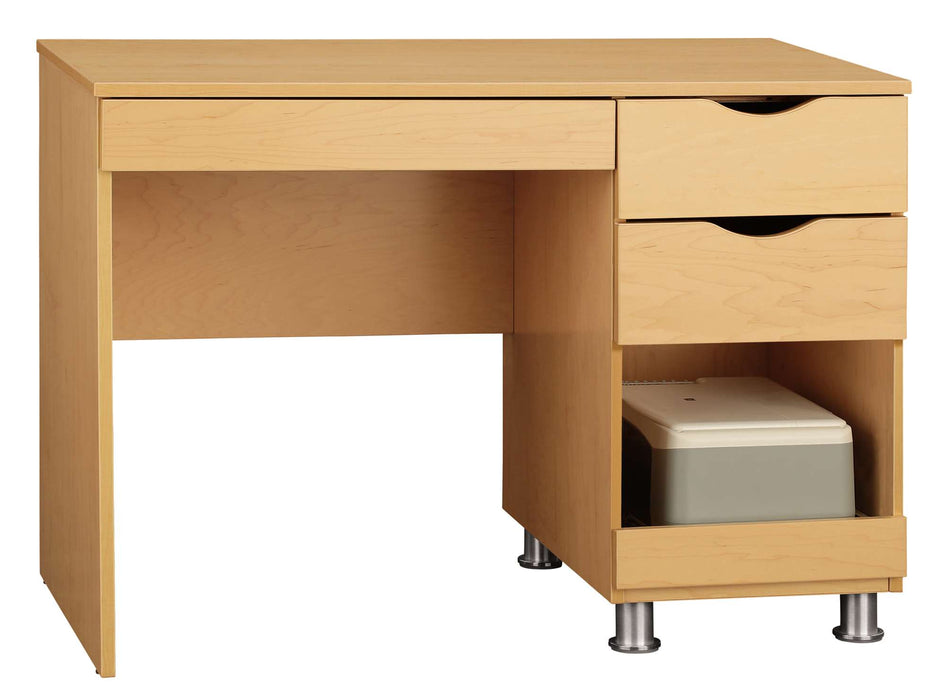 DESK WITH TWO DRAWERS AND SLIDE-OUT SHELF