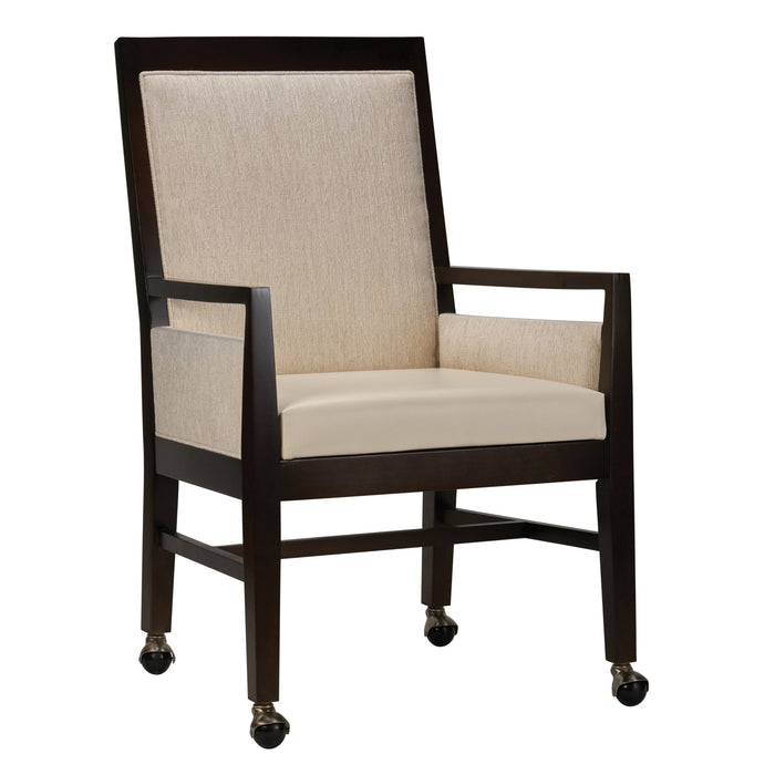 8119UAC4_CG04 Anna Upholstered Arm Chair w/ 4 Casters