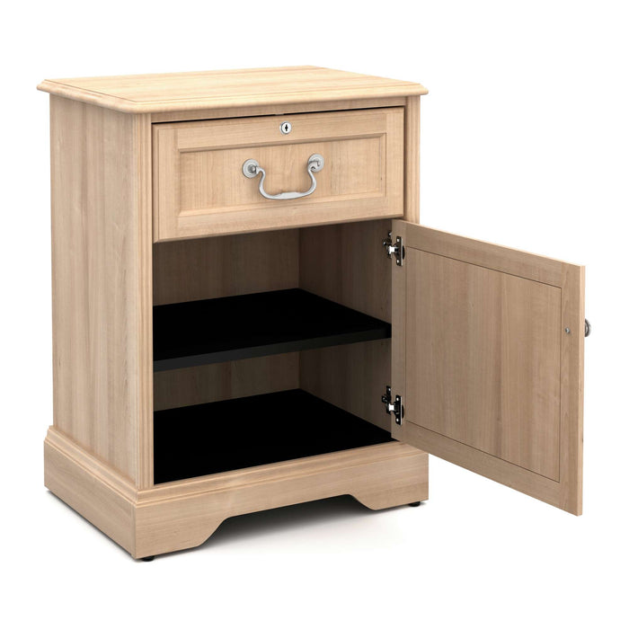 HAWTHORNE ONE DOOR, ONE DRAWER BEDSIDE CABINET WITH LOCK