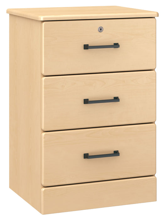 A7004 Amare Three Drawer Bedside Cabinet w/ Lock