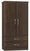 R7028 Resa Divided Double Door Wardrobe w/ Two Drawers Locking Right