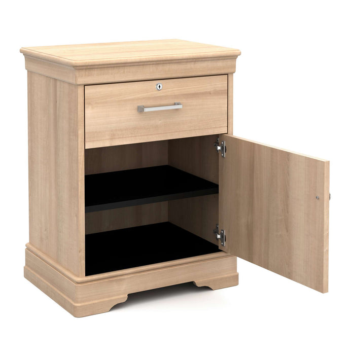 ORLEANS ONE DOOR, ONE DRAWER BEDSIDE CABINET WITH LOCK