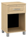 W7310 Ricca One Drawer Bedside Cabinet w/ Lock & Nickel Feet