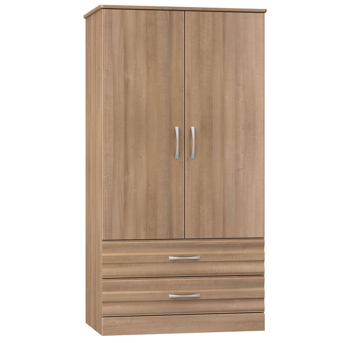 ONDA DIVIDED DOUBLE DOOR WARDROBE WITH TWO DRAWERS