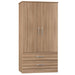D7027 Onda Divided Double Door Wardrobe w/ Two Drawers