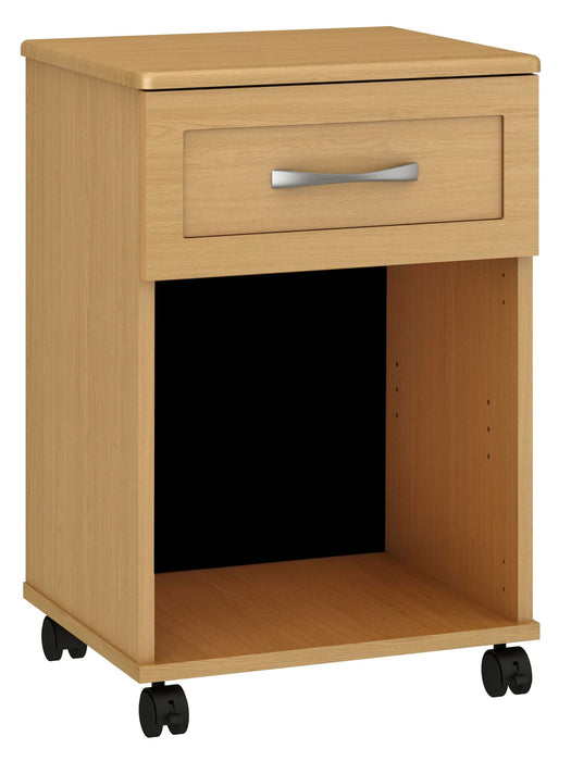 SERENO ONE DRAWER BEDSIDE CABINET	(CASTERS)