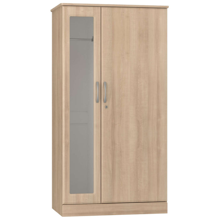 REVEAL WARDROBE: ONE DOOR, ONE TRANSPARENT DOOR WITH LOCK