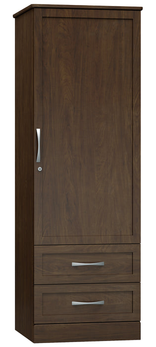 SERENO SINGLE DOOR WARDROBE WITH TWO DRAWERS & LOCK