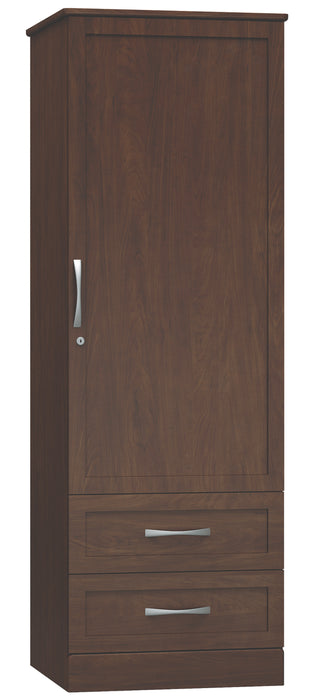 SERENO SINGLE DOOR WARDROBE WITH TWO DRAWERS & LOCK