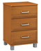 R7303 Resa Three Drawer Bedside Cabinet (Nickel Feet)