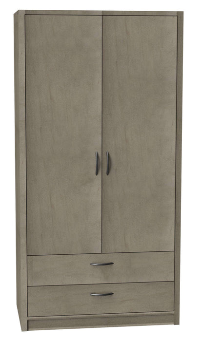 ZEELAND DOUBLE DOOR WARDROBE WITH TWO DRAWERS