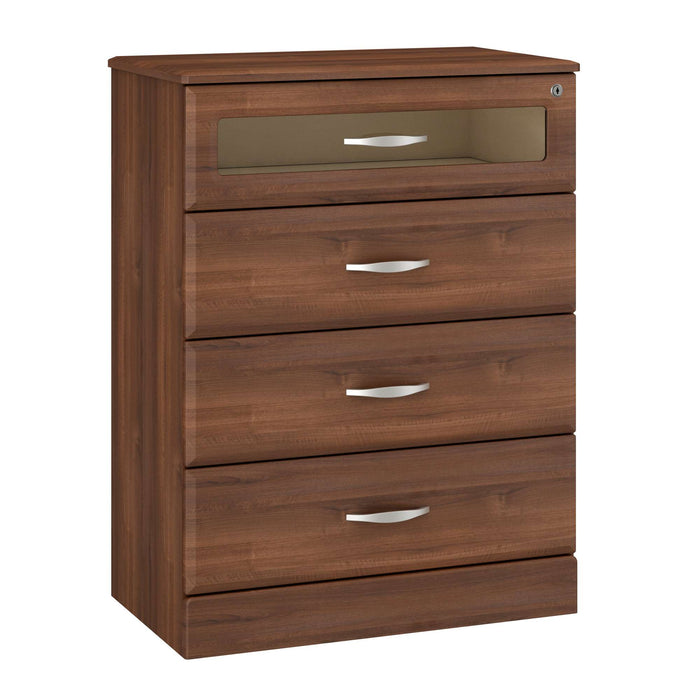 REVEAL2 CHEST: ONE TRANSPARENT DRAWER, THREE DRAWERS WITH LOCK