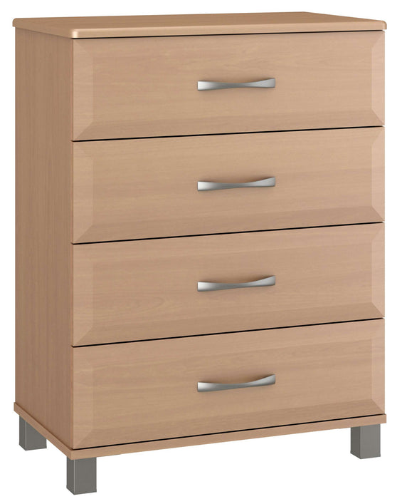 RESA FOUR DRAWER CHEST (NICKEL FEET)